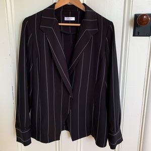 Anine Bing Isabella top in black with white stripes